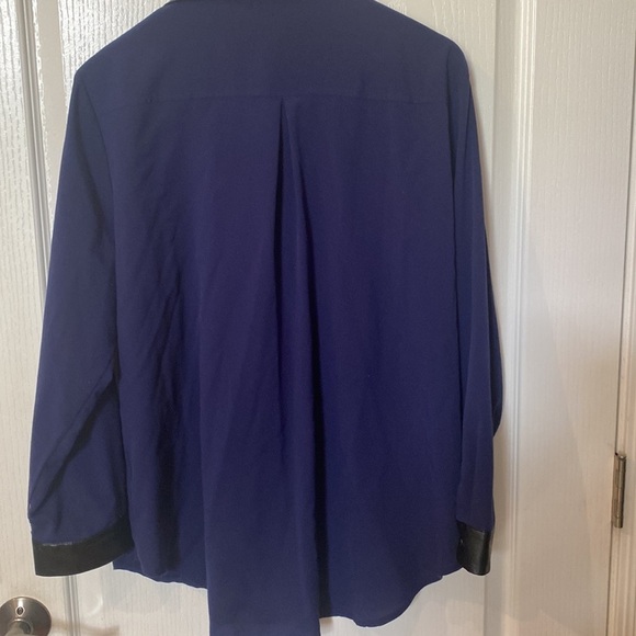 Women’s apartment nine sa XL button down leather look  trim - Picture 4 of 7